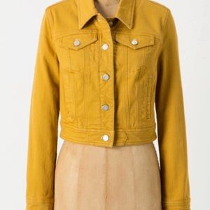 Anthropologie Pilcro Mustard Jean Jacket
